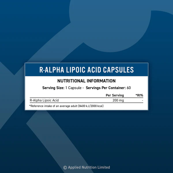 Applied Nutrition - R-ALA (R-Alpha Lipoic Acid), 60 caps - Image 2